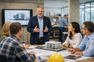 Architecture and engineering firm leadership team collaboration